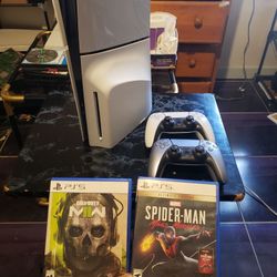 2 Games of choose. 2 Controllers. New. Clean PSN Playstation 5 Slim 2025 Not Fat 2023 PS5 But 2nd Edition for $520! All or 6 Games $600!. New Too