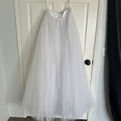 White tulle skirt/ formal/wedding/prom