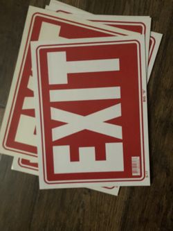 Sign-“Exit” $1 Each