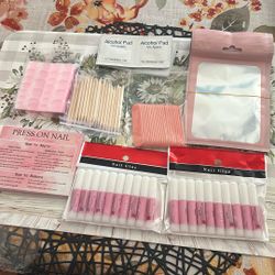 Press On Nail Tool Kit Pink 140 Pcs 