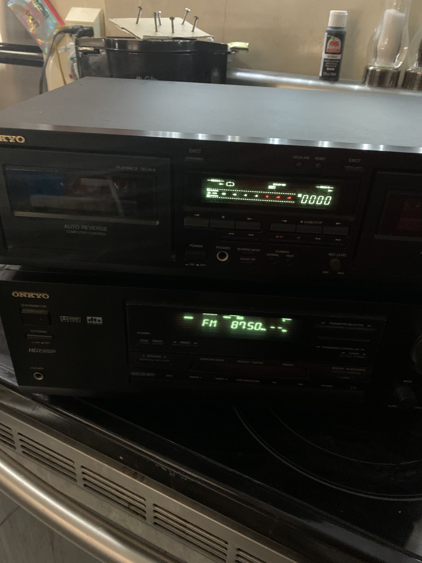 Onkyo Receiver And Cassette Deck