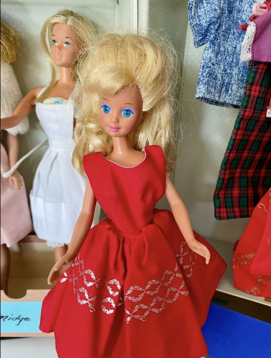 Vintage Barbies And Case With Clothes