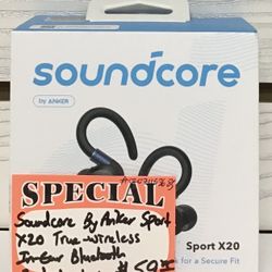 Soundcore By Anker Sport X20 True-wireless In-Ear Bluetooth Earbuds New 