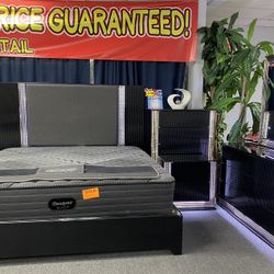 New Years Special! Modern Black With LED Lights 5PC Bedroom Set $2,499