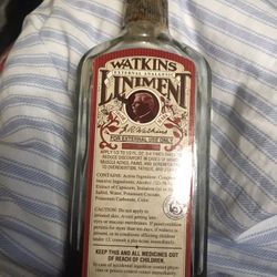 Watkins Antique Linamint Bottle With Linamint 