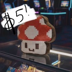 FAO Schwarz Retro Pixel Mushroom Toy Plush