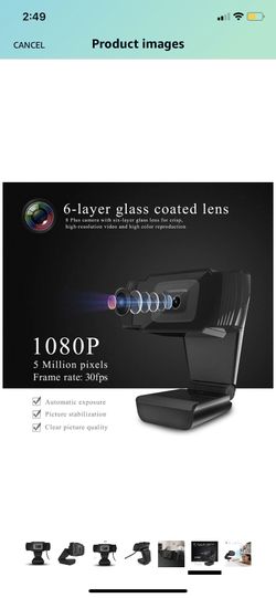 Webcam Camera 1080P Hd Webcam with Microphone for Facetime USB Camera