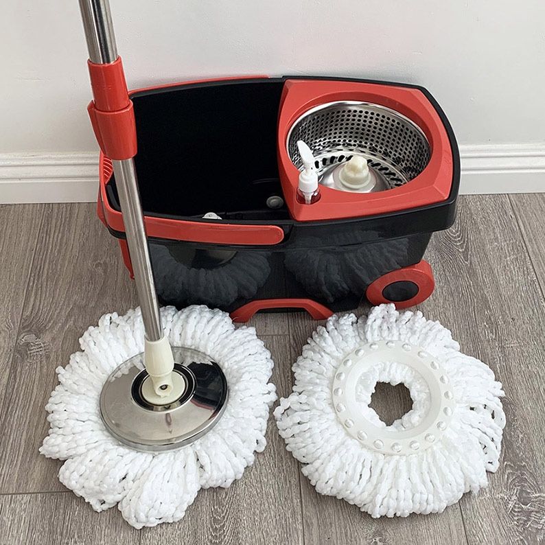 $25 (New in box) Deluxe black spin mop wheels and extended handle with 2x microfiber mop heads