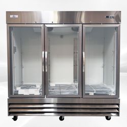 NSF 3Glass Door Stainless Steel Commercial Freezer CFD-3FFGSS