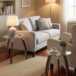 Modern Glass Side Tables – Set of 2