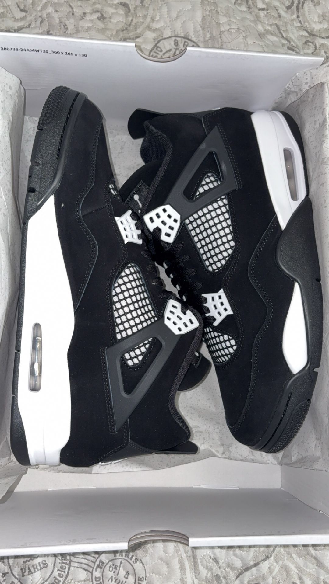 Jordan 4 Retro White Thunder New