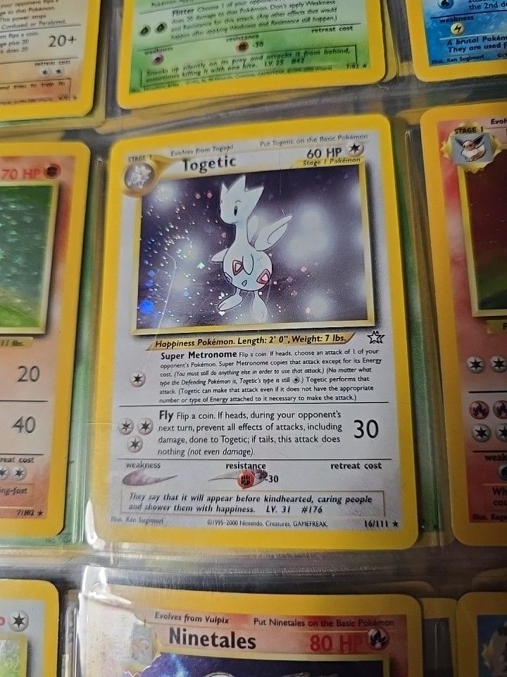Pokemon Togetic 16/111 Neo Genesis TCG Unlimited Holo Rare