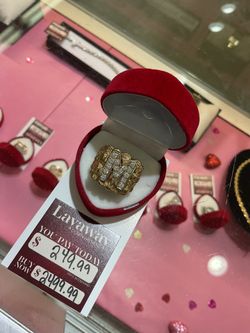 14k Initial Nugget W Diamonds 