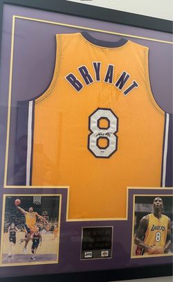 Kobe Bryant signed framed jersey PSA/DNA