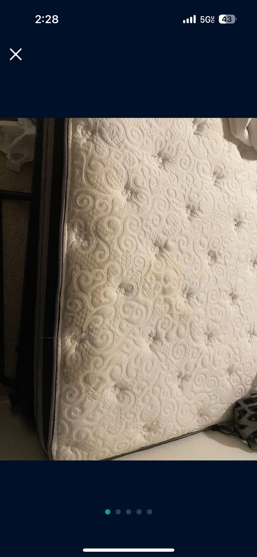 King Lumina Bed And Box Springs And Frame