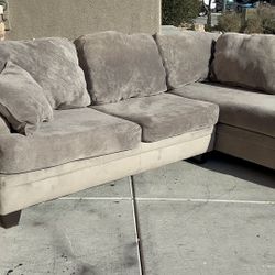 Two Piece Gray Sectional