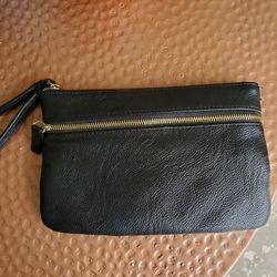 Black Zip Wristlet 