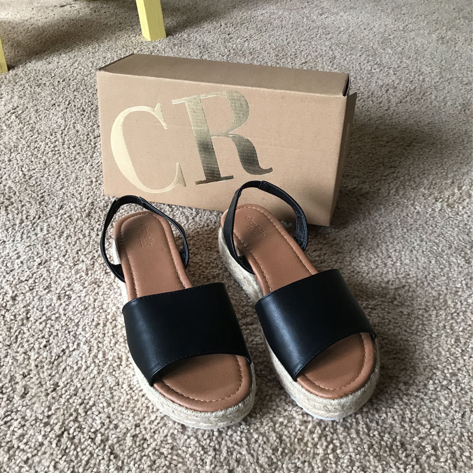 Women’s New Charlotte Russe Size 9 Wedge Shoes Black