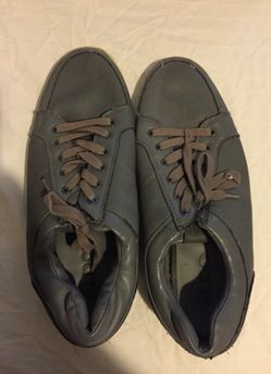 Gray leather Aldo men's loafers size 9.5