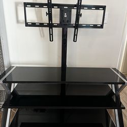 Modern Glass TV Stand with Mount