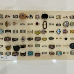 Sterling silver rings lot