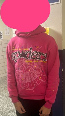 pink sp5der hoodie