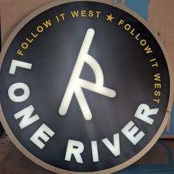 Lone River Ranch Water Lighted Bar Sign