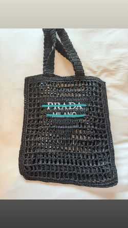 Black crocheted bag