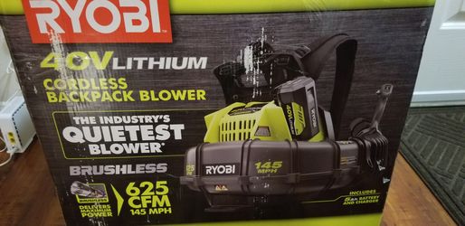 Ryubi 40 volt new powerful cordless backpack blower with 40 v 5ah big battery