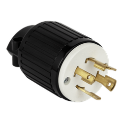 ENERLITES - Industrial Grade Locking Plug, 30A, L15-30P - BLACK