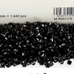 62 Pc Crystal 2mm Black Beads