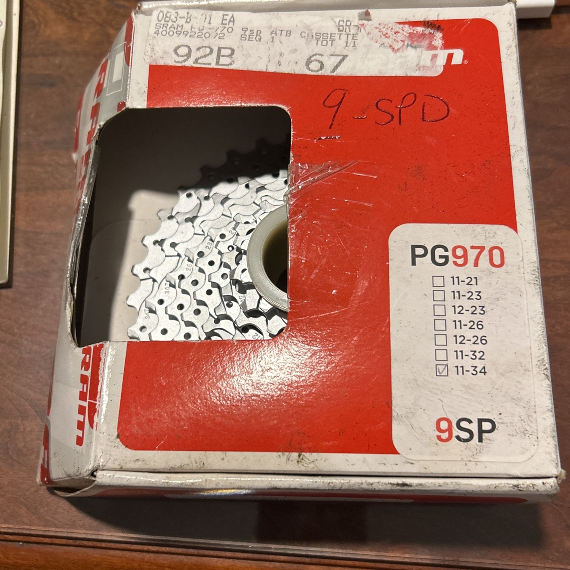SRAM 9 Speed PG 970 11 X 34 Cassette