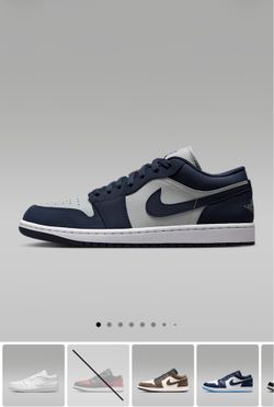 Air Jordan 1 Low    Tenis para hombre Obsidiana/Gris niebla/Espuma rosa/Obsidiana
