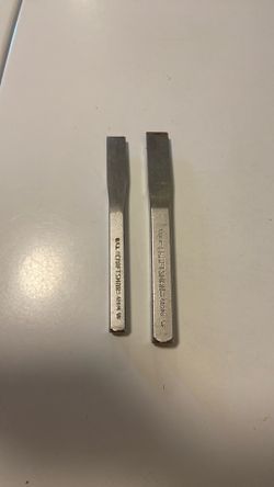 Vintage Chrome Craftsman 42975 & 42974  WF 3/4" & 5/8 X 6 7/8" Inch Cold Chisel USA Tool