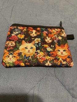 Cats & Flowers Small Pouch