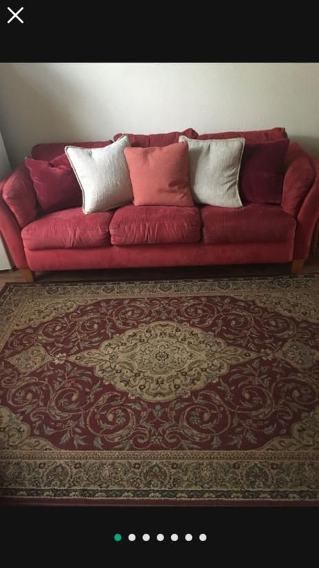 Great Condition Living Set Solid Wood Frame