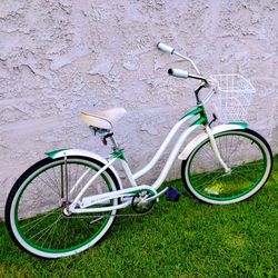 Classic Phat Sea Crest 26" Beach Cruiser Bike Bicicleta Basket 