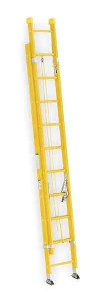 USED WERNER 32 ft. Fiberglass D-Rung Extension Ladder with 375 lb. Load Capacity Type IAA Duty Rating