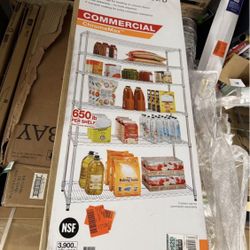 6-Tier Commercial Grade Heavy Duty Steel Wire Shelving Unit