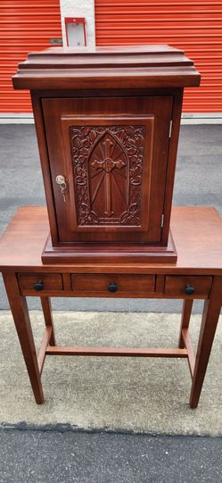Authentic Catholic Altar Tabernacle Sanctuary Cabinet - Solid Hardwood
