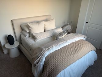 Bed frame, mattress, and box spring all included size: full