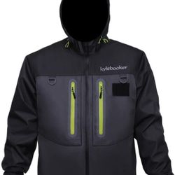 Kylebooker Fly Fishing Wading Jacket, Outdoor Activities, Man Waterproof Jackets Size Xxl
