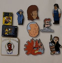 10 pins. King of the Hill, American Dad, Nintendo Games & Spider-man