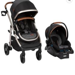 Monbebe 6-in-1 Modular Travel System, Black & Gold, Infant & Toddler, Unisex  Xa