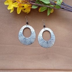1PR Beautiful African Silver Metal Earring Set