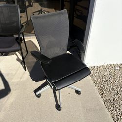 Haworth Office Chairs Black Leather Multifunction 