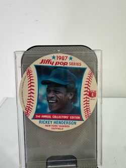 1987 JIFFY POP DISCS Rickey Henderson Rare