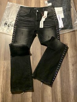 purple brand flared jeans