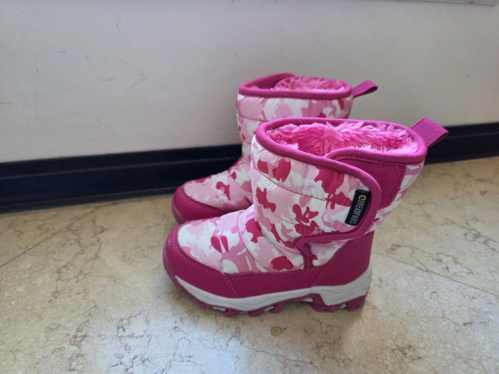 Girls' Winter Snow Boots Pink Size 9 Little Kids Toddlers