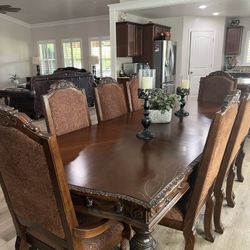 Large Dining Room Table with Chairs